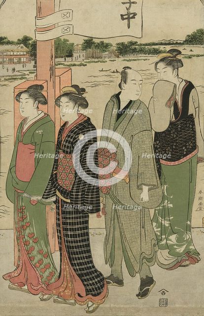 Visit to the Masaki Inari Shrine, 1786. Creator: Katsukawa Shuncho.