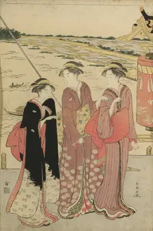 Visit to the Masaki Inari Shrine, 1786. Creator: Katsukawa Shuncho