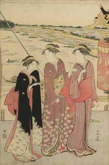 Visit to the Masaki Inari Shrine, 1786. Creator: Katsukawa Shuncho