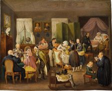 Visit to the Protestant Pastor's House for Baptism, 1828. Creator: Pflug, Johann Baptist (1785-1866)