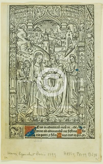 Visitation, from Book of Hours, n.d. Creator: Philippe Pigouchet.