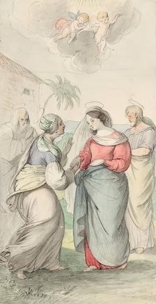 Visitation of Mary, c1830/1840. Creator: Josef Danhauser the Younger