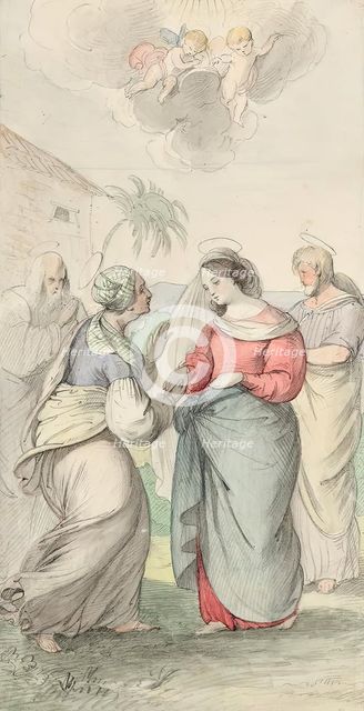 Visitation of Mary, c1830/1840. Creator: Josef Danhauser the Younger.