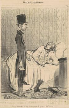 Visite matinale d'un créancier, 19th century. Creator: Honore Daumier
