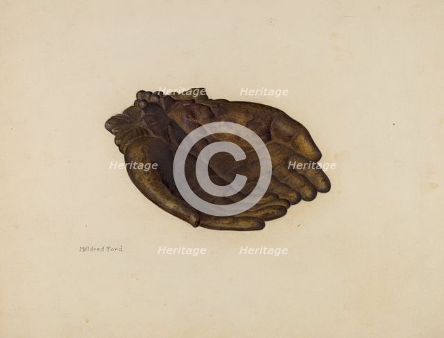 Visiting Card Tray, c. 1941. Creator: Mildred Ford.
