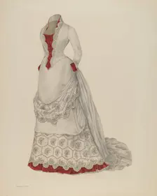 Visiting Dress, 1935/1942. Creator: Nancy Crimi