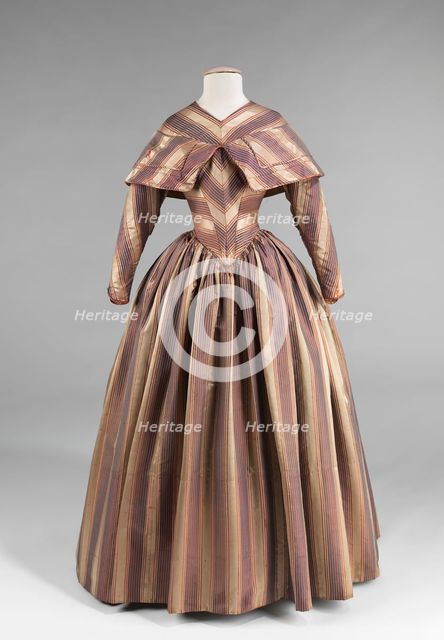 Visiting dress, American, 1845-50. Creator: Unknown.