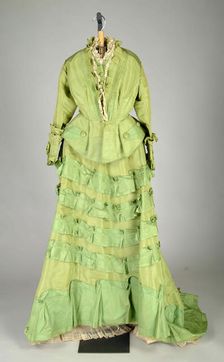Visiting dress, American, ca. 1875. Creator: Unknown