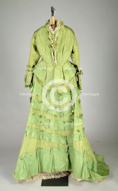 Visiting dress, American, ca. 1875. Creator: Unknown.