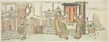 Visiting Oji Inari Shrine, Japan, 1801/05. Creator: Hokusai