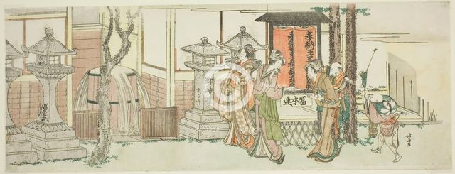 Visiting Oji Inari Shrine, Japan, 1801/05. Creator: Hokusai.