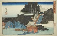 Visiting the Fudo Temple in Meguro (Meguro Fudo mode), from the series "Famous Places...c1832/34. Creator: Ando Hiroshige