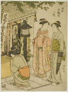 Visiting the Shrine of Enmei Jizo, from the series "Eight Precincts of Kinryuzan Temple in..., c1782 Creator: Torii Kiyonaga