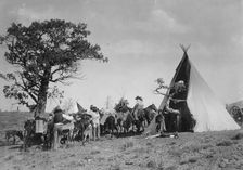 Visitors at Jicarilla, c1905. Creator: Edward Sheriff Curtis