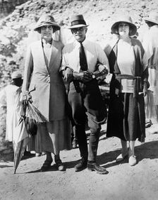 Visitors to the Tomb of Tutankhamun, Valley of the Kings, Egypt, 1923. Creator: Harry Burton