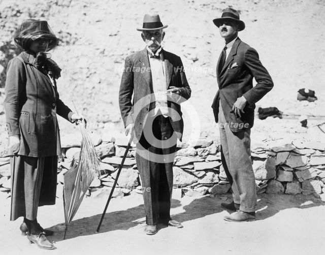 Visitors to the Tomb of Tutankhamun, Valley of the Kings, Egypt, 1923. Creator: Harry Burton.