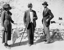 Visitors to the Tomb of Tutankhamun, Valley of the Kings, Egypt, 1923. Creator: Harry Burton