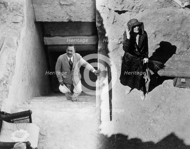 Visitors to the Tomb of Tutankhamun, Valley of the Kings, Egypt, 1923. Creator: Harry Burton.