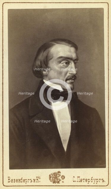 Vissarion Grigoryevich Belinsky, half-length portrait, facing right, between 1880 and 1886. Creator: Unknown.