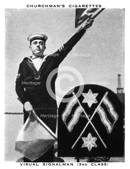 Visual Signalman, (3rd Class), 1937.Artist: WA & AC Churchman