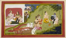 Visvamitra tells a story, 1712. Creator: Unknown