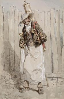 V'la l'coco: The Chocolate Vendor, 1855-1857. Creator: Paul Gavarni