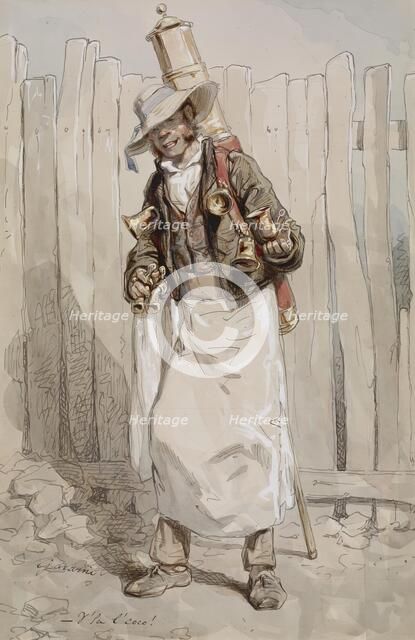 V'la l'coco: The Chocolate Vendor, 1855-1857. Creator: Paul Gavarni.