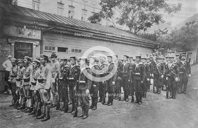 Vladivostock [i.e. Vladisvostok], Allied troops, Nov 1918. Creator: Bain News Service.