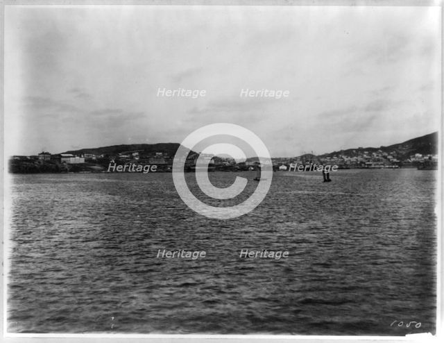 Vladivostok - panoramic view from harbor Artist: Jackson, William Henry (1843-1942)