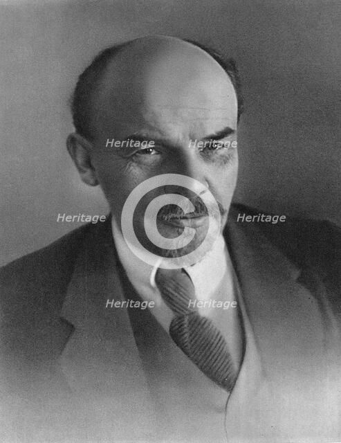 Vladimir Ilyich Ulyanov (Lenin), Russian Bolshevik revolutionary, c1917. Artist: Unknown