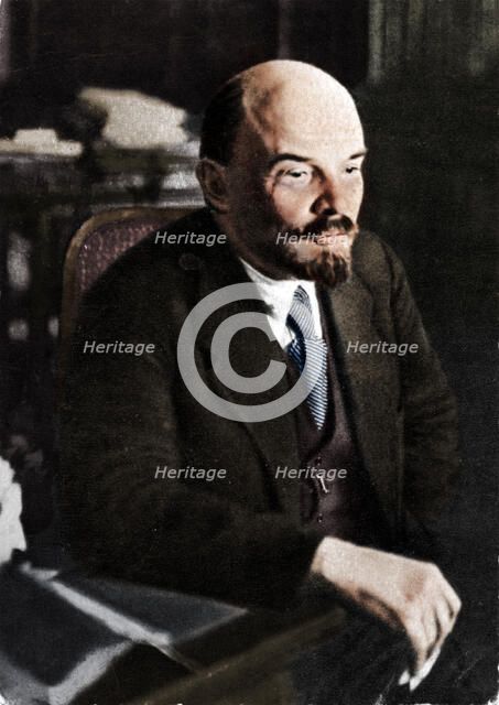 'Vladimir Ilich Lenin, Russian Bolshevik leader, 28th November', 1921. Artist: Unknown.