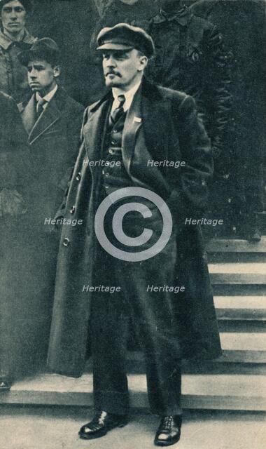 'Vladimir Ilich Lenin, Russian Bolshevik leader, Moscow, Russia, 1 May, 1919. Artist: Unknown.