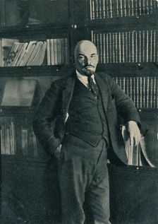 Vladimir Ilich Lenin, Russian Bolshevik leader, in the Kremlin, Moscow, Russia, October 1918