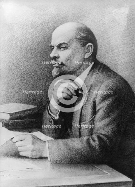 Vladimir Ilich Ulyanov (Lenin), Russian Bolshevik revolutionary and politician.  Creator: Unknown.