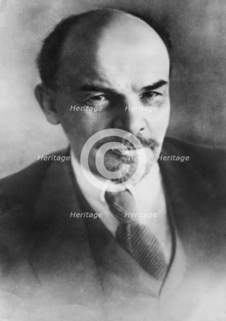 Vladimir Ilich Ulyanov (Lenin), Russian Bolshevik revolutionary and politician, 1918. Creator: Unknown.
