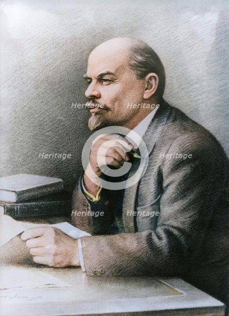 Vladimir Ilich Ulyanov (Lenin), Russian Bolshevik revolutionary and politician.  Creator: Unknown.