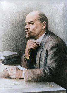 Vladimir Ilich Ulyanov (Lenin), Russian Bolshevik revolutionary and politician. Creator: Unknown