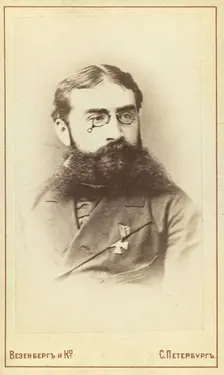 Vladimir Ivanovich Nemirovich-Danchenko, half-length portrait, facing ..., between 1880 and 86. Creator: Unknown