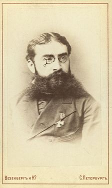 Vladimir Ivanovich Nemirovich-Danchenko, half-length portrait, facing ..., between 1880 and 86. Creator: Unknown