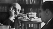 Vladimir Lenin in conversation with the writer H.G. Wells on October 5, 1920, 1920. Creator: Humphries, W. (active ca. 1920)