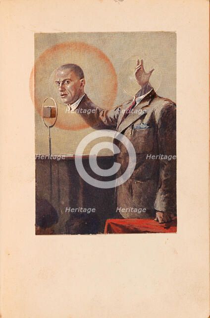 Vladimir Mayakovsky. From "For the Voice" by Vladimir Mayakovsky, 1923. Creator: Lissitzky, El (1890-1941).