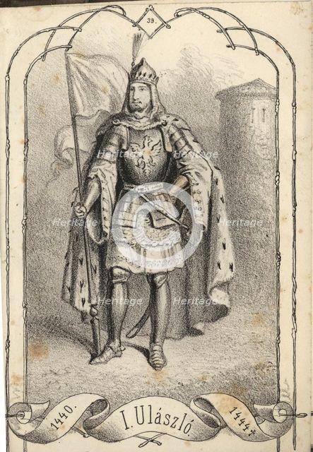 Vladislaus III of Varna (1424-1444). Artist: Vizkelety, Béla (1825-1864)