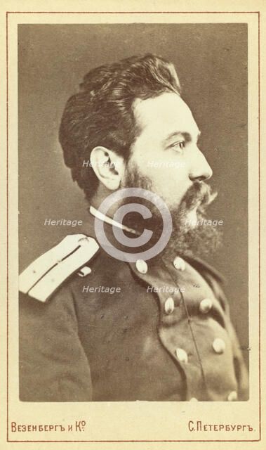 Vsevolod Vladim irovich Krestocki¯i?, head-and-shoulders portrait, facing..., between 1880 and 1886. Creator: Unknown.