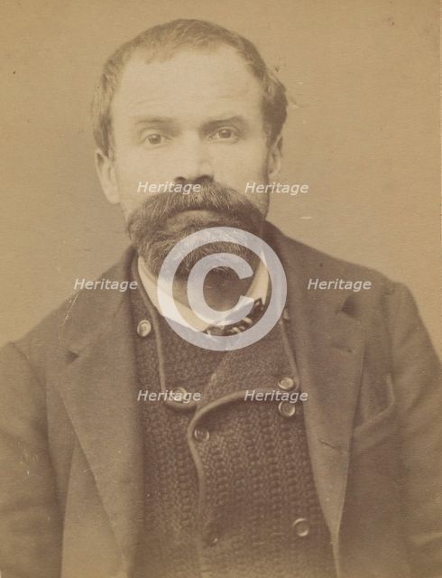 Vuagniaux. Alfred. 41 ans, né à Vucheron (Suisse). Cordonnier. Anarchiste. 2/3/94. , 1894. Creator: Alphonse Bertillon.
