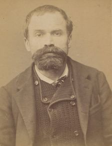 Vuagniaux. Alfred. 41 ans, né à Vucheron (Suisse). Cordonnier. Anarchiste. 2/3/94. , 1894. Creator: Alphonse Bertillon