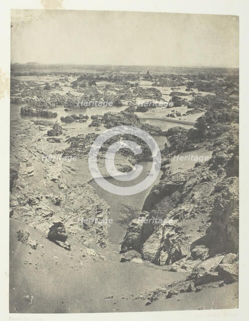 Vue Cavalière De La Seconde Cataracte; Nubie, 1849/51, printed 1852. Creator: Maxime du Camp.