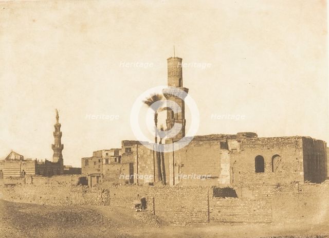 Vue d'une Mosquée ruinée près de Bab-Saïda, au Kaire, December 1849-January 1850. Creator: Maxime du Camp.