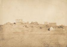 Vue d'une partie du village de Louxor, Thèbes, 1849-50. Creator: Maxime du Camp