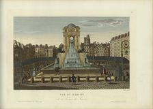 Vue du marché et de la fontaine des Innocents, 1817-1824. Creator: Courvoisier-Voisin, Henri (1757-1830)