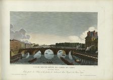 Vue du Nouvel Hôtel des Gardes du Corps sur le quai d'Orsay, d'une partie du palais..., 1817-1824. Creator: Courvoisier-Voisin, Henri (1757-1830)